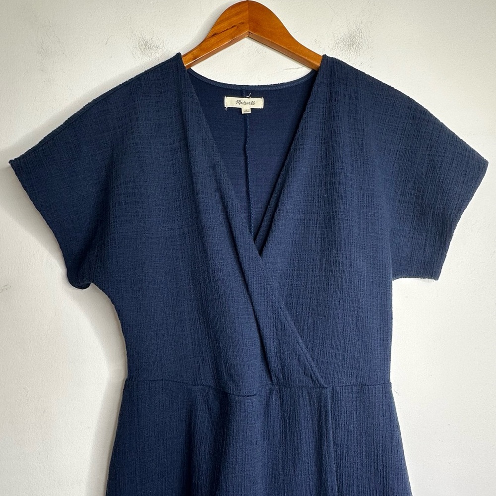 Madewell Women’s Cross-Front Flutter Sleeve Mini Dress Size Small - Picture 3 of 12